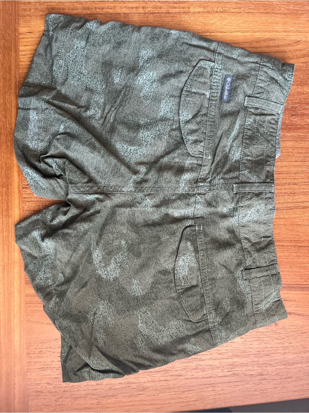 Columbia Olive Camo Kids Cargo Shorts